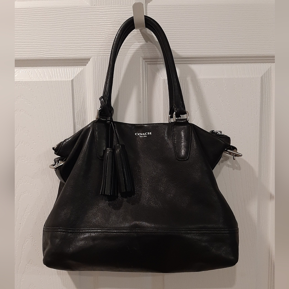 Coach Black Leather Shoulder Bag